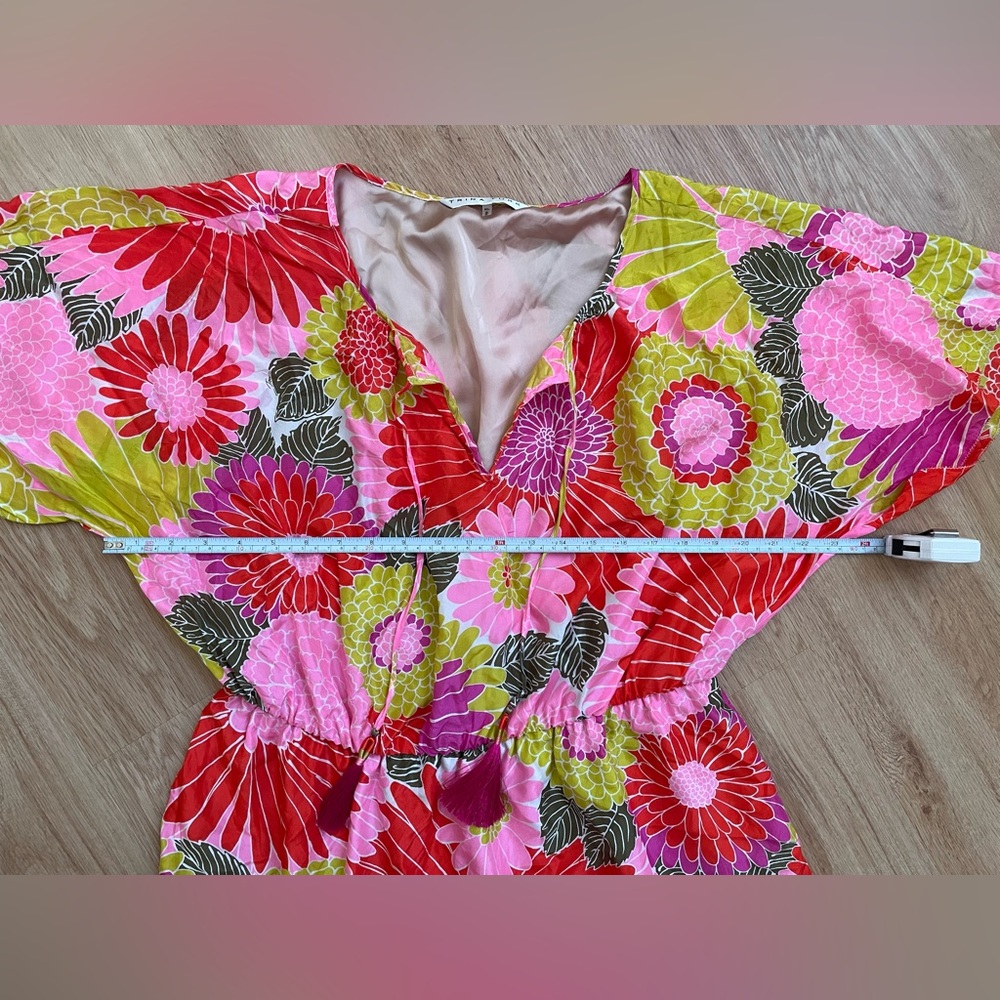Trina Turk Pink Orange Yellow Floral Mini Dress - Picture 8 of 12